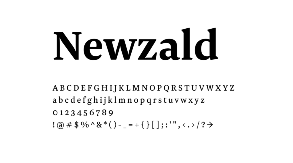 Sekundäre Schriftart